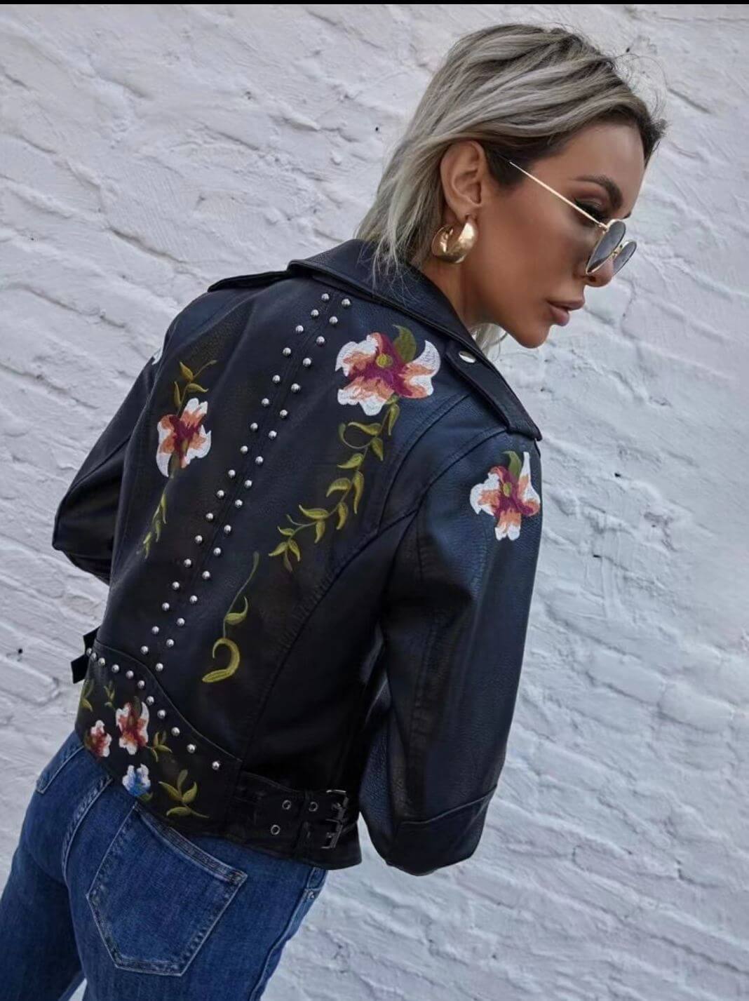 R&B | Damen Retro Blumenmuster Jacke