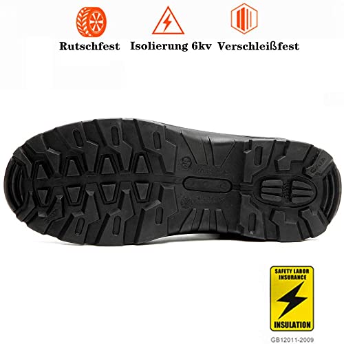 Wasserdicht Arbeitsschuhe Stahlkappe Schutzschuhe Warm Gefüttert Sicherheitsstiefel R&B