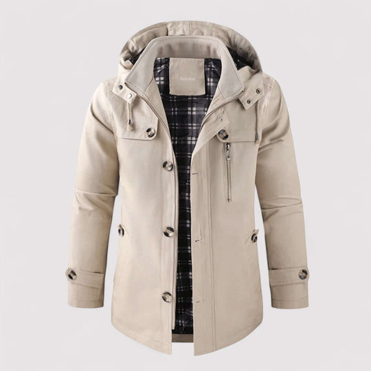 R&B | Herren wasserdichte Winterjacke mit Kapuze
