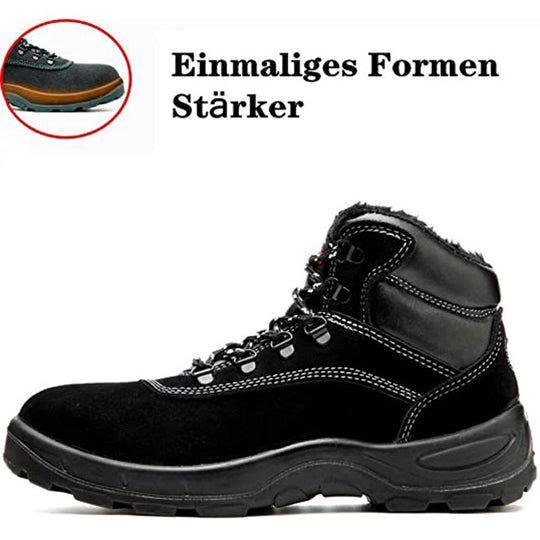 Wasserdicht Arbeitsschuhe Stahlkappe Schutzschuhe Warm Gefüttert Sicherheitsstiefel R&B