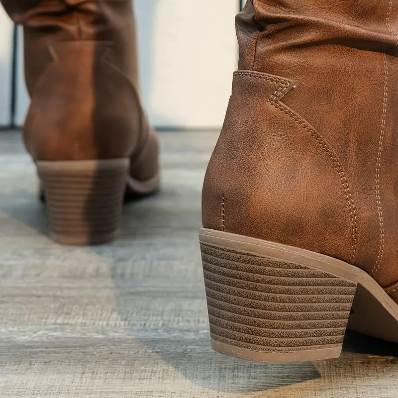 R&B | High Heel Maillard V-Mund Skinny Boots