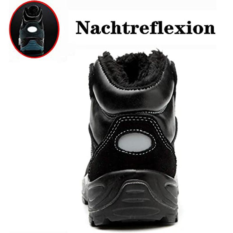 Wasserdicht Arbeitsschuhe Stahlkappe Schutzschuhe Warm Gefüttert Sicherheitsstiefel R&B
