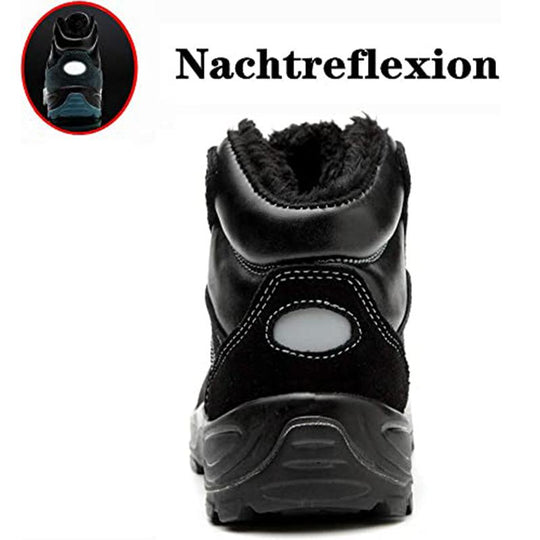Wasserdicht Arbeitsschuhe Stahlkappe Schutzschuhe Warm Gefüttert Sicherheitsstiefel R&B