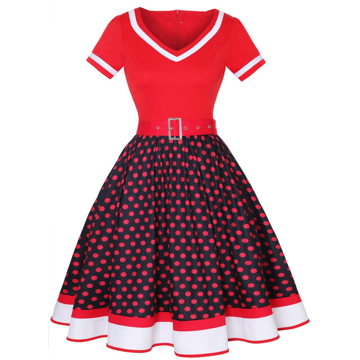 R&B | Vintage Hepburn Polka Dot Kleid