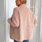 R&B | Lässige Winter Zip-Up Fuzzy Jacke für Damen