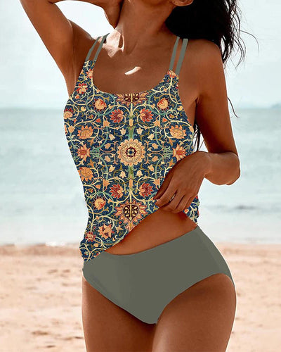 R&B | Bedruckter Tankini mit Doppelten Trägern