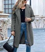 R&B | lange Teddyjack Damen - warmer Winter Oversized Mantel