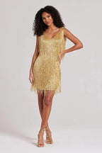 Elegantes Damen Wickelkleid mit V-Ausschnitt - R&B