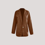 Damen Strukturierter Cord-Blazer mit eleganten Knopfdetails