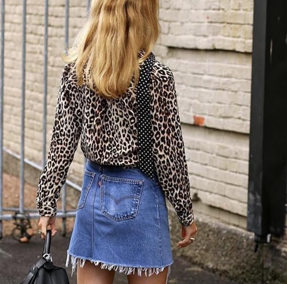 R&B | Trendige Bluse Im Leo-Muster