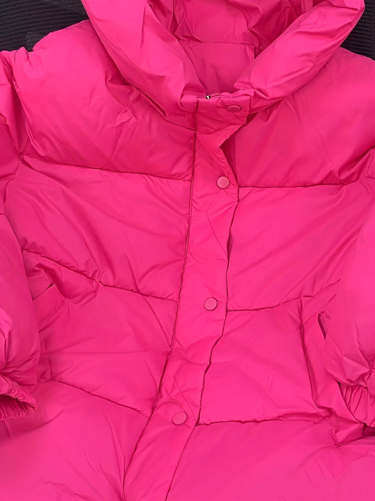 R&B | Dicke Lässige Winterjacke mit Kapuze und Reißverschluss für Frauen Perfekt für Herbst-Winter