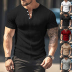 R&B | Einfarbig Lässig gestricktes T-Shirt
