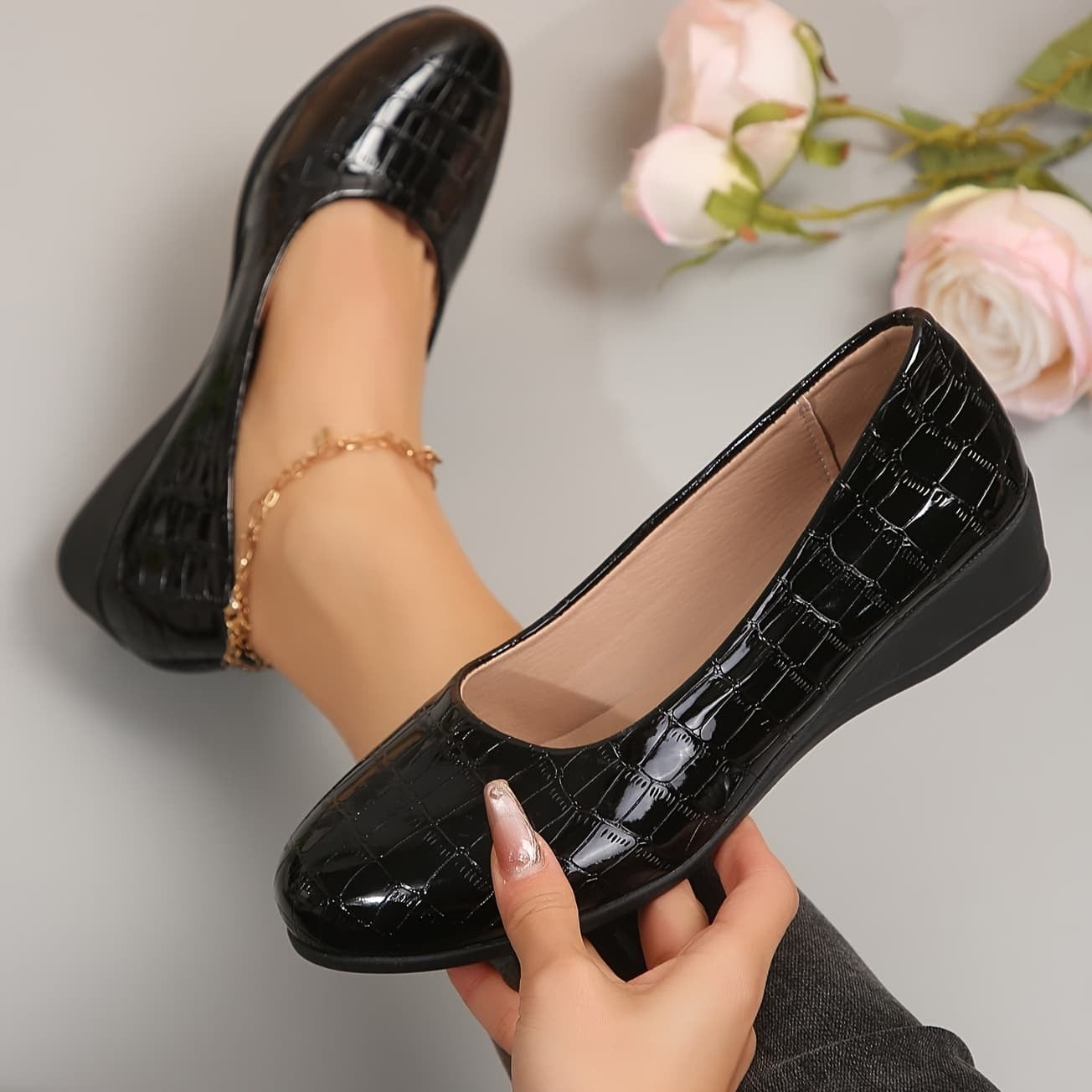 Atmungsaktive Lederschuhe mit rutschfester Sohle R&B R&B