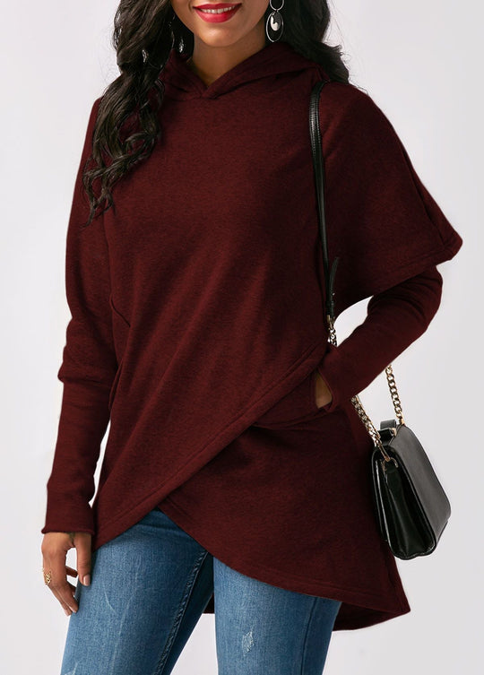 R&B | Hoodie - Damen Herbst Trendy Asymmetrischer Hoodie