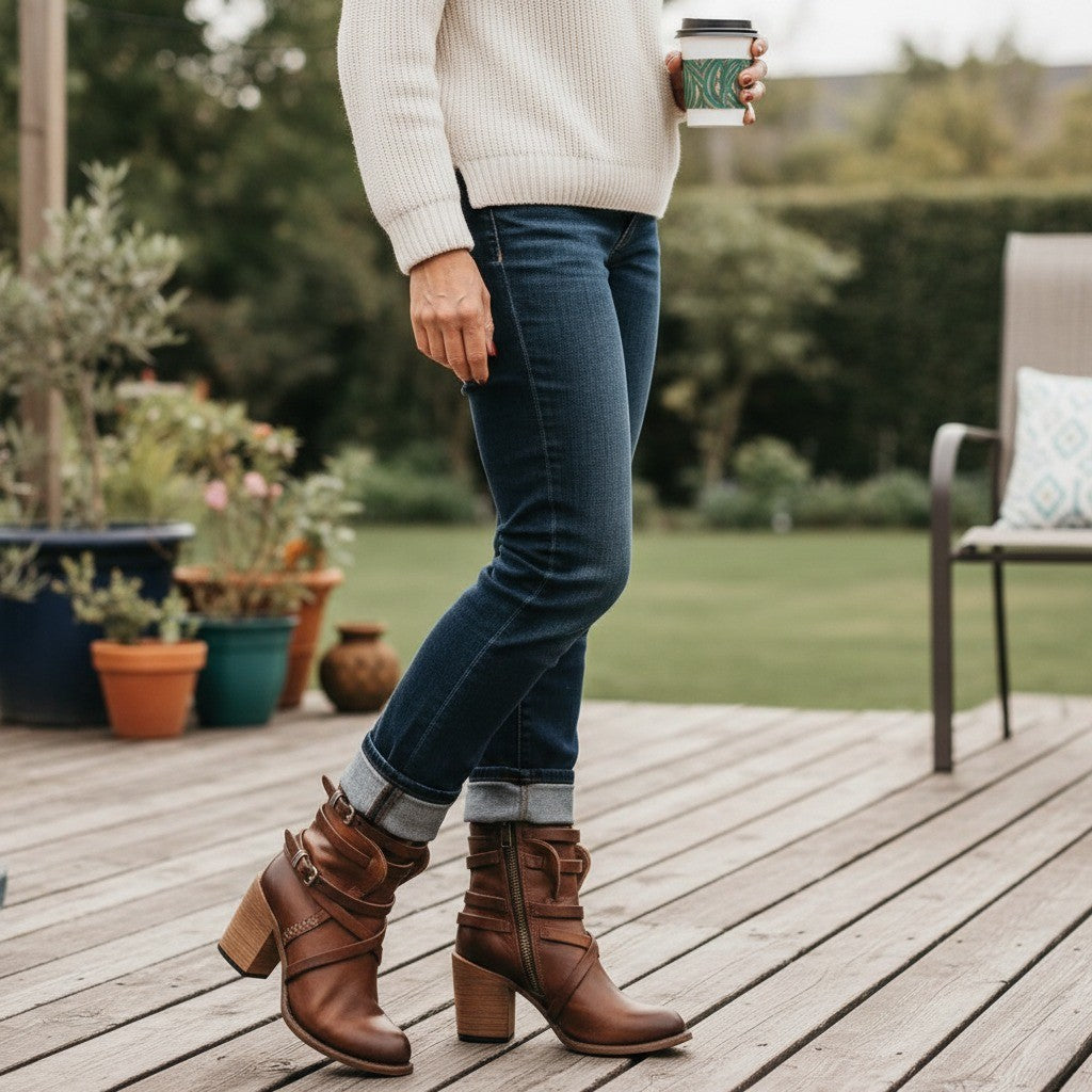 R&B | Damen Lederstiefel Zeitloser Stil, Langlebiges Design, Perfekt für Alle Jahreszeiten