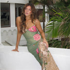 R&B | Schlankes Kleid mit Sling-Print