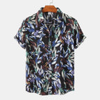 R&B | Floral kurzärmeliges Blumenhemd Männer