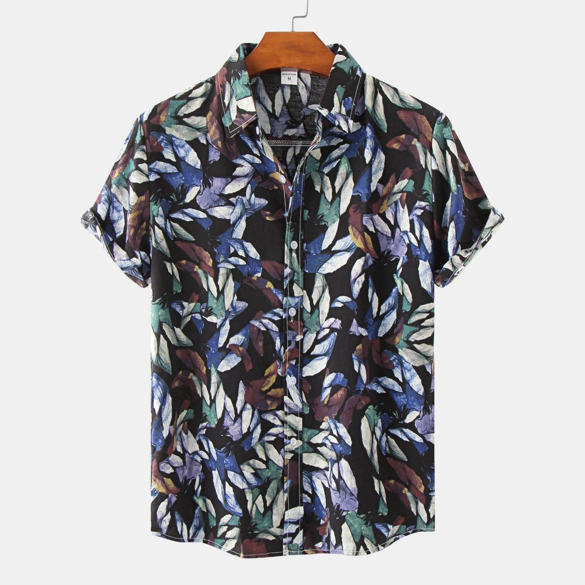 R&B | Floral kurzärmeliges Blumenhemd Männer