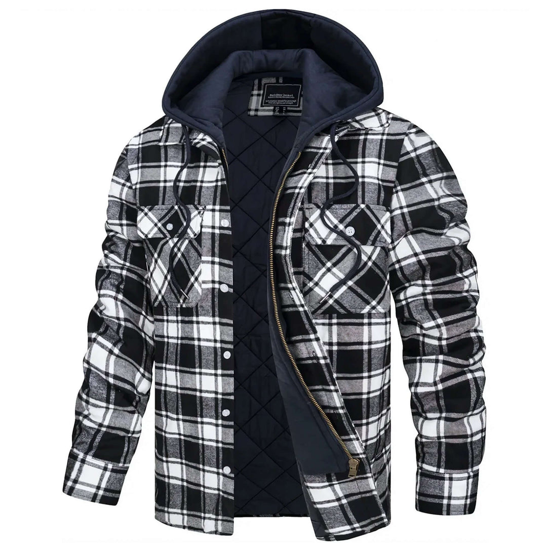 R&B | Herren Karierte Langarm Freizeitjacke