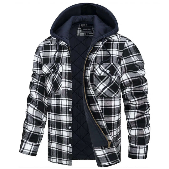 R&B | Herren Karierte Langarm Freizeitjacke