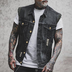 R&B Stylische Denim Weste für Herren