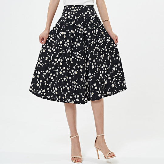 R&B | Damen Chiffon Culottes mit Breiten Beinen und Hoher Elastischer Taille