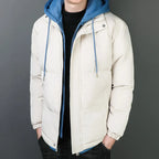 R&B | Herrenjacke aus schwerem Baumwollstoff mit winddichter Kapuze
