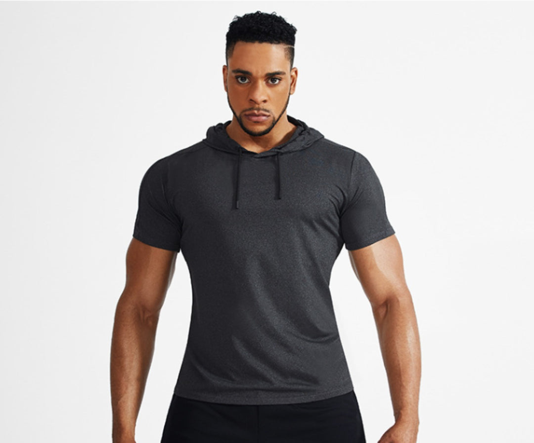 R&B | Sport-Kapuzenpullover mit halben Ärmeln