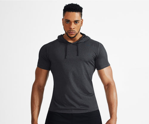 R&B | Sport-Kapuzenpullover mit halben Ärmeln