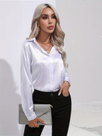 R&B | Damen Elegante Satinbluse
