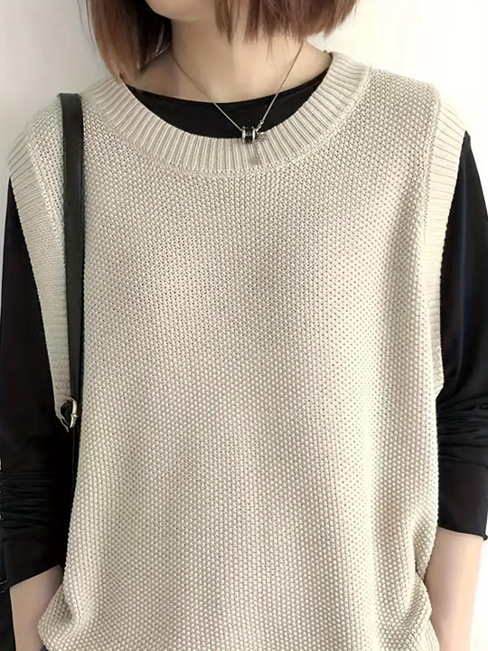 R&B | Strickweste Mit Rundhals