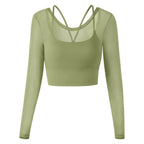 R&B | Fake zwei sexy Mesh-Yoga-Kleidung