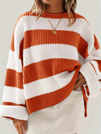 R&B | Strickpullover mit Streifen Lockerer Sitz Lässig und Komfortabel