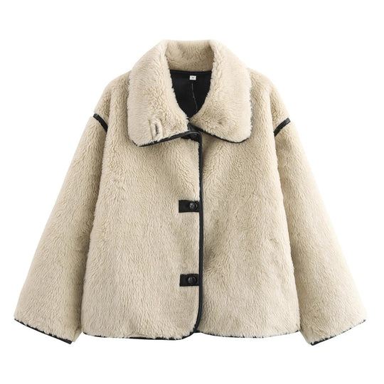 R&B | Gemütliche Teddyjacke mit Klassischem Kragen