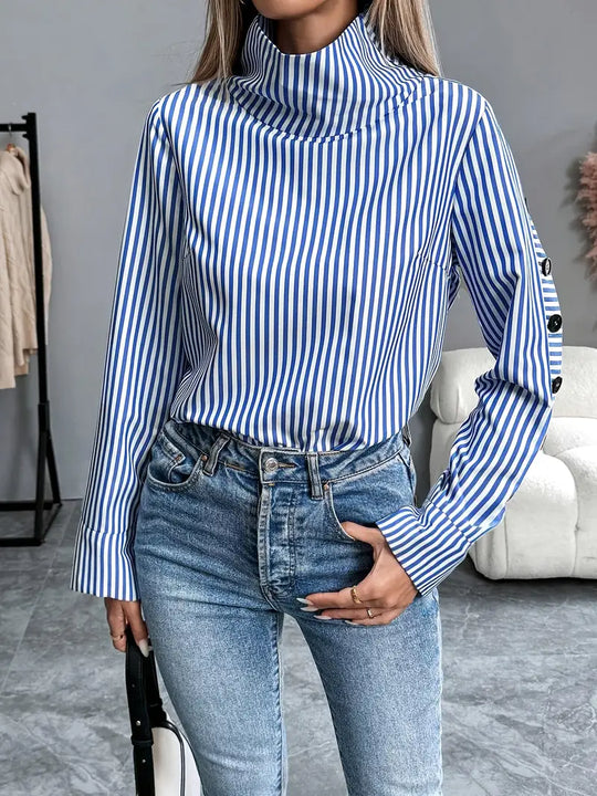 R&B | Stylische Gestreifte Bluse Aus Baumwolle