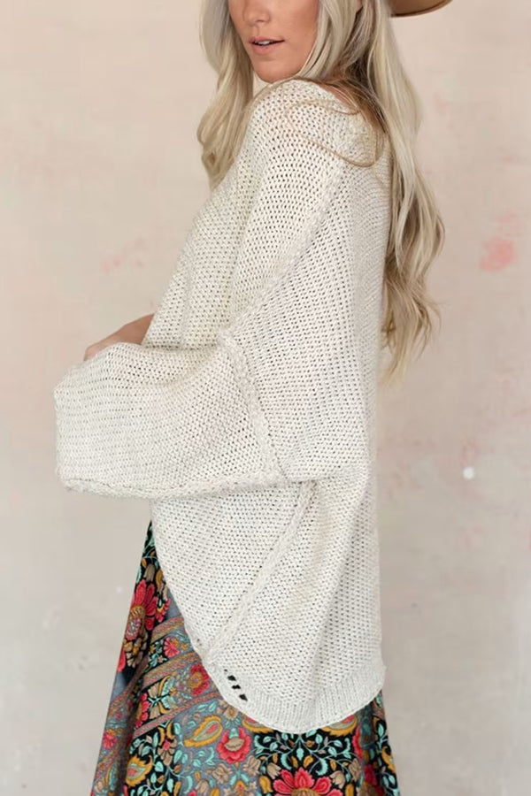 R&B | Strickpullover mit Rundhalsausschnitt für täglichen Komfort