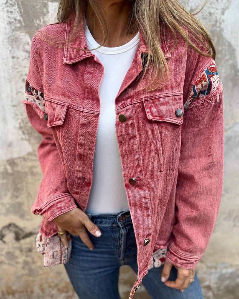 R&B | Denim Patchwork Casual Jacke