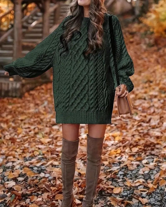 R&B | Kabelstrick Langarmkleid