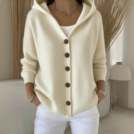 R&B | Gemütlicher Damen Baumwollcardigan mit Langen Ärmeln