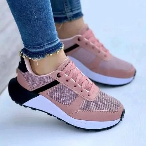Rosafarbene Sportliche DamenSneaker R&B