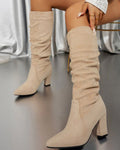 R&B | Stylische Damen Stiefel mit Hohen Absätzen In Uni Farbe
