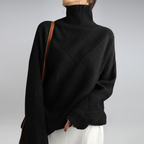 R&B | geometrischer Strickpullover mit Rollkragen