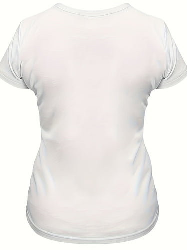 R&B | Damen T-Shirt Sommershirt mit Hühnerdruck, Rundhalsausschnitt, Kurze Ärmel, Lässig und Komfortabel