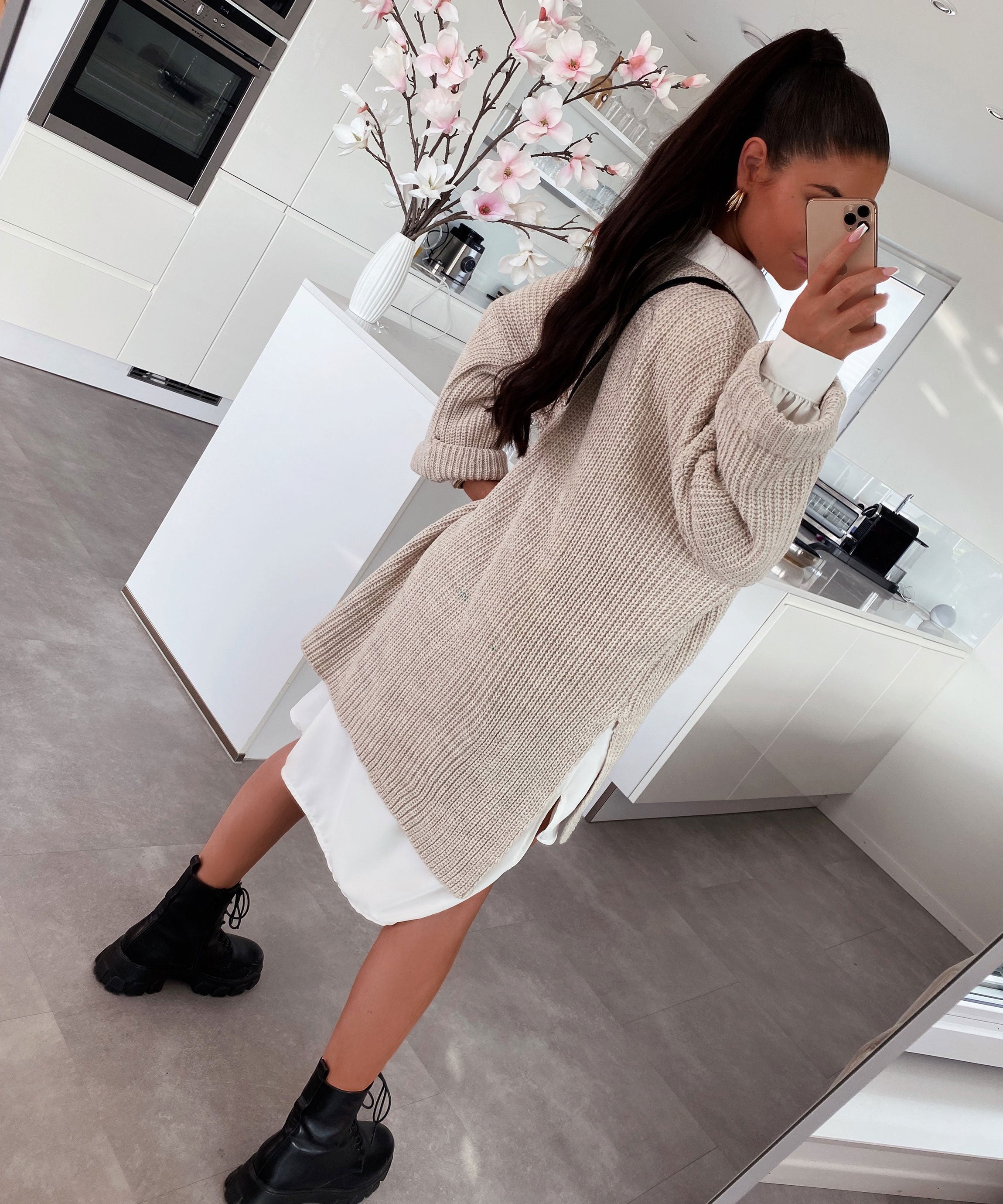 R&B | Gemütlicher Oversized Strickpullover In Sanftem Beige