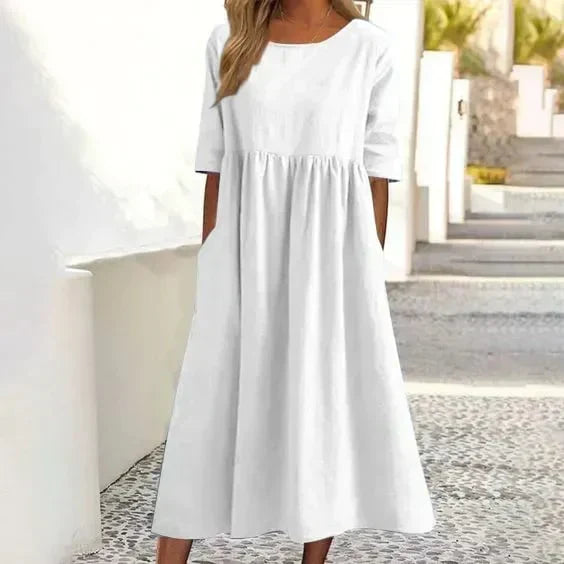 Elegantes Kleid Aus Baumwolle