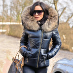 R&B | Damen Winterjacke mit Kapuze und Kunstfellfutter