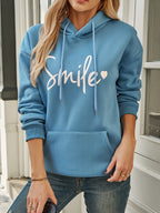 R&B | Hoodie mit Druck Baumwollmischung Lässiger Stil