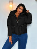 R&B | Kurze Lässige Daunenjacke mit Reißverschluss für Damen Ideal für Herbst Winter