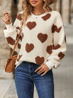 R&B | Strickpullover mit Herzmuster für lässigen Komfort