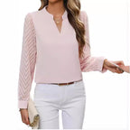 R&B | Elegantes Chiffon Top mit V-Ausschnitt